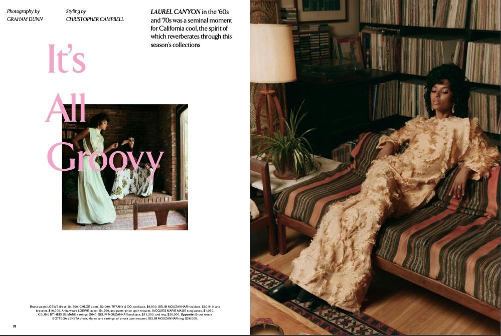 Bruna Rosa, editorial spread