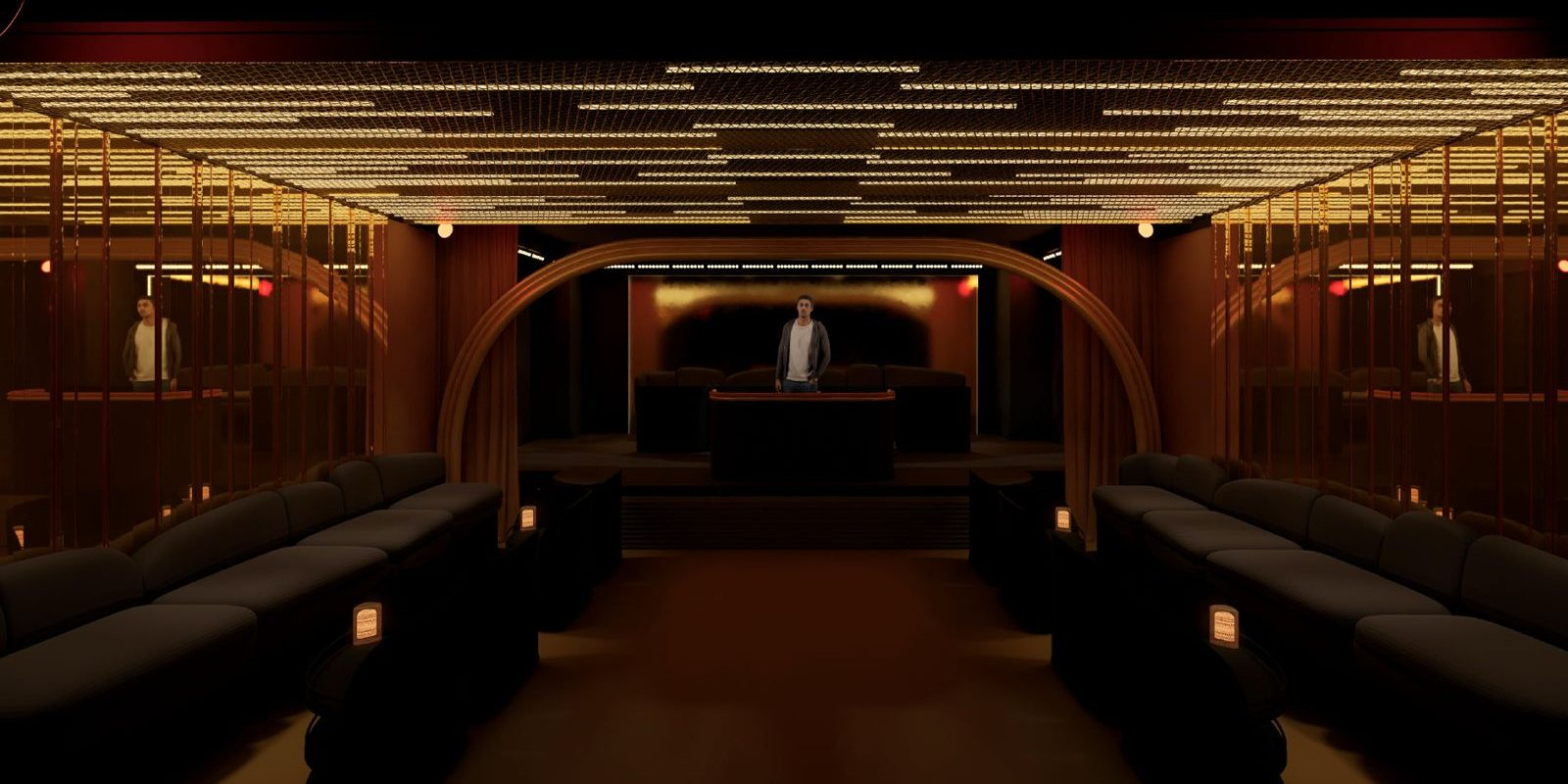 Club interior, 3D render